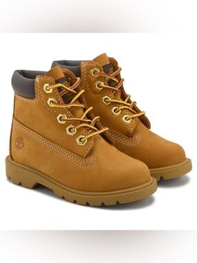 Timberland Wheat Nubuck Kids' Tan Lace-Up Ankle Boots